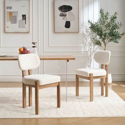 Upholstered Dining Chairs with Ergonomic Backrest, Set of 2 – view 12