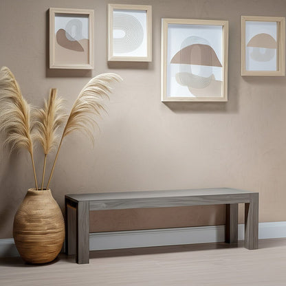 Pine Solids and Veneers Fallon Dining Bench with Industrial Detail