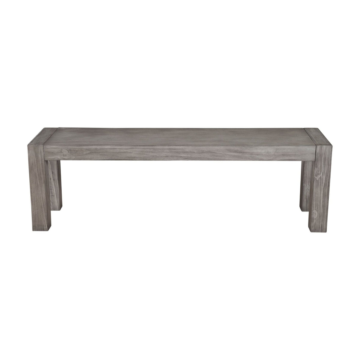 Fallon Gray Dining Bench with Industrial Bolt Detail, Seats 2-3 – view 3