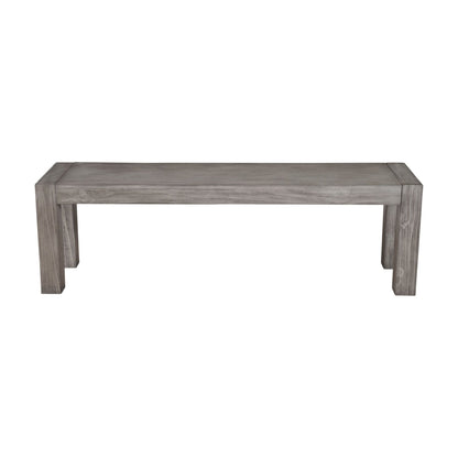 Fallon Gray Dining Bench with Industrial Bolt Detail, Seats 2-3 – view 3