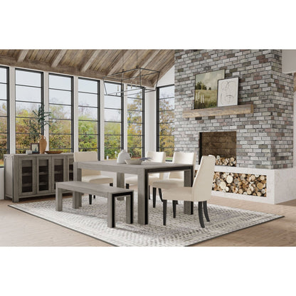 Pine and Veneer Fallon Rectangular Dining Table