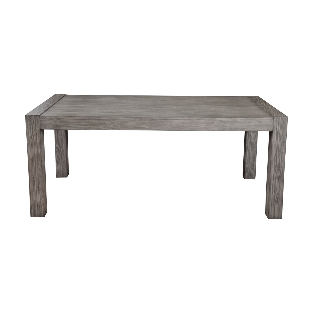 Fallon Rustic Industrial Rectangular Dining Table, Gray Pine – view 3