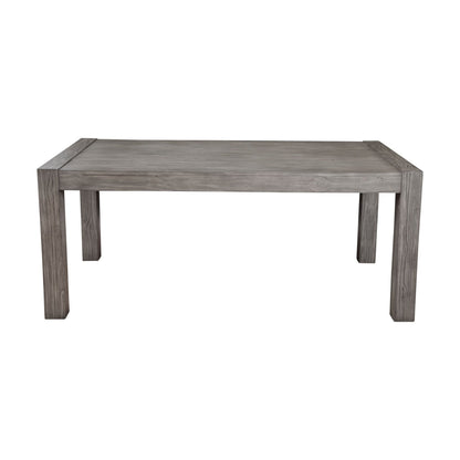 Fallon Rustic Industrial Rectangular Dining Table, Gray Pine – view 3
