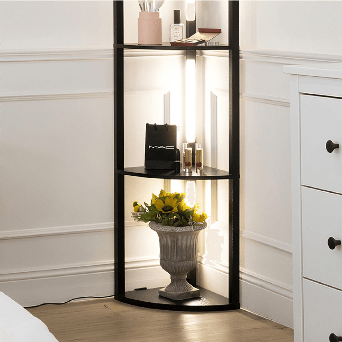 Fancy Edge PRO LED Corner Display Shelf with App and Remote, Black – view 11