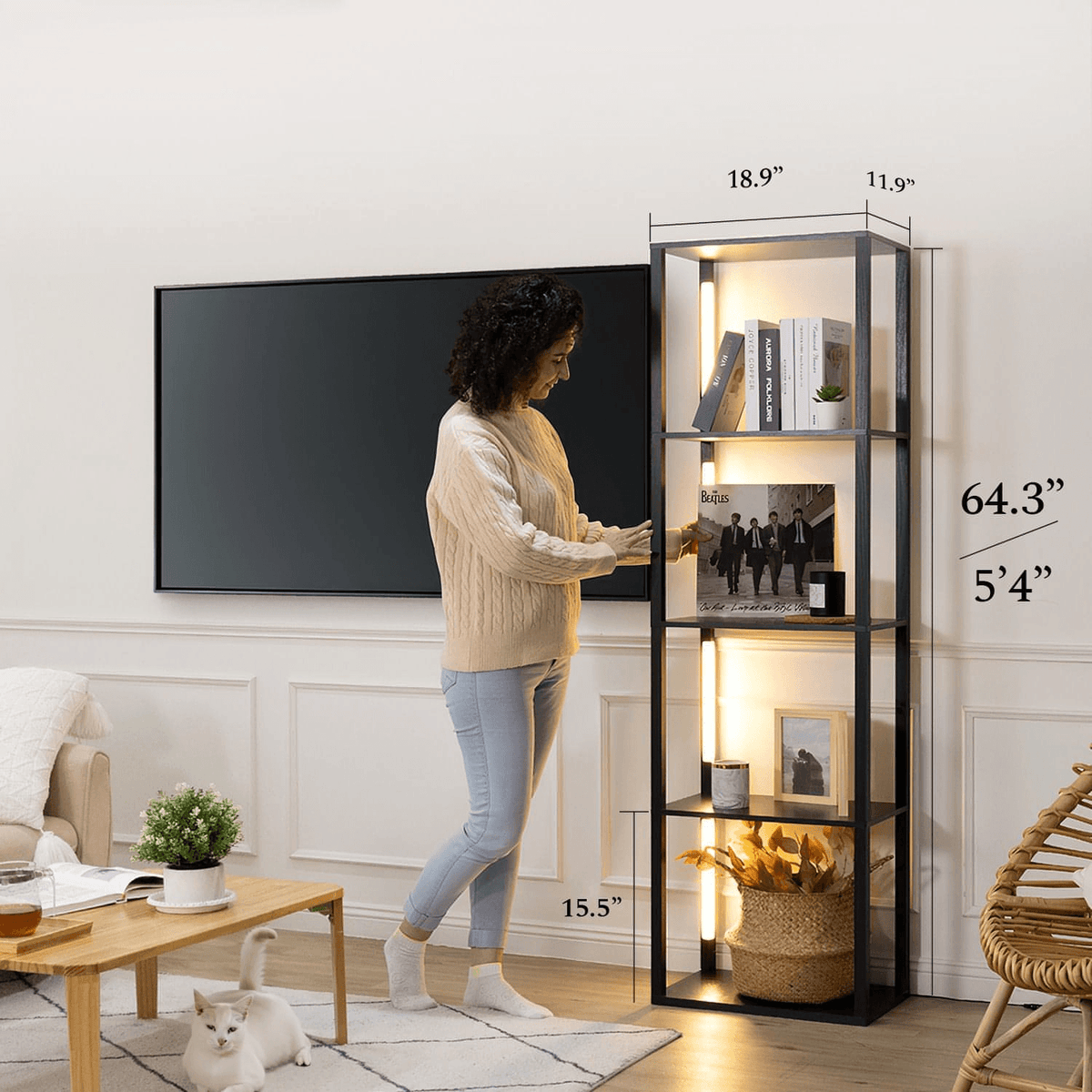 Fancy Plus PRO Wide LED Display Shelf with App and Remote, Black – view 11
