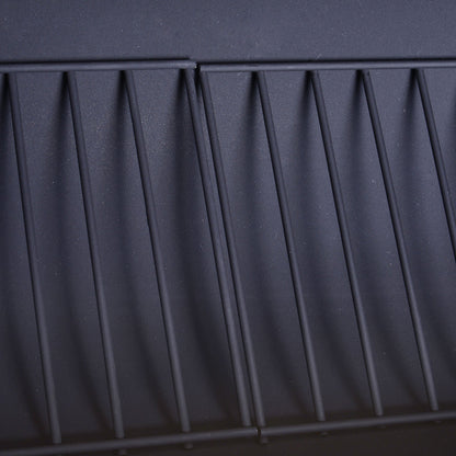 48-Inch Steel Charcoal BBQ Grill and Offset Smoker Combo in Black – view 8