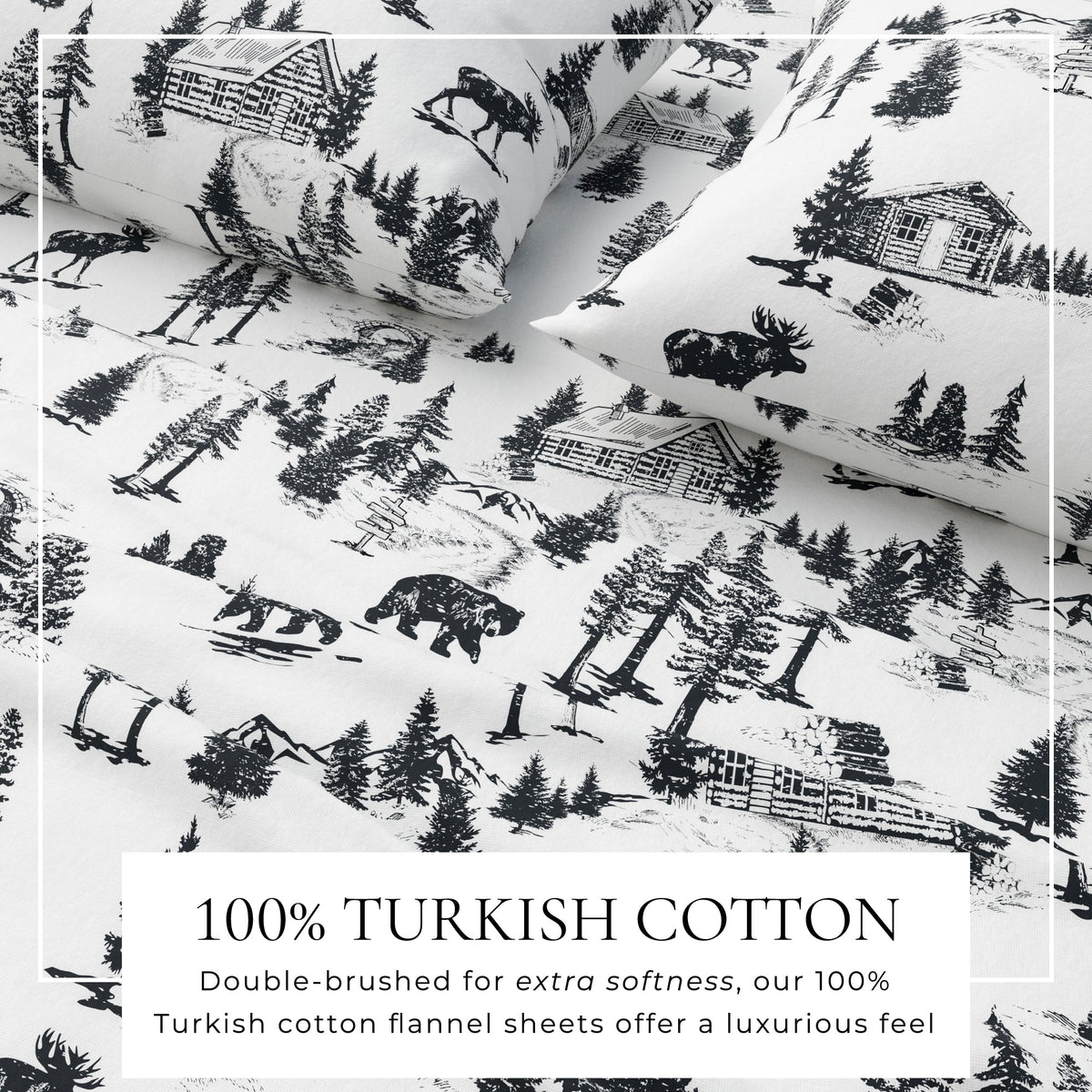 Turkish Cotton Flannel Sheet Set – Lakeview Collection – view 41