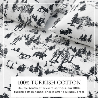 Turkish Cotton Flannel Sheet Set – Lakeview Collection – view 41