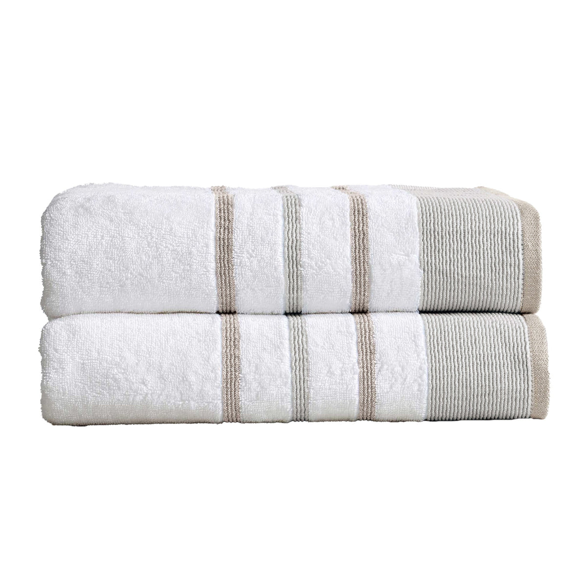 Decorative Cotton Stripe Bath Towel Set – Noelle Collection – view 17