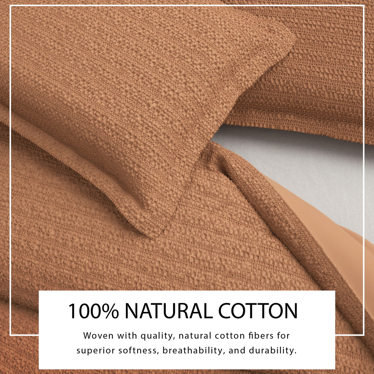 Cotton Honeycomb Waffle Weave Duvet Cover Set – Mattea Collection – view 20