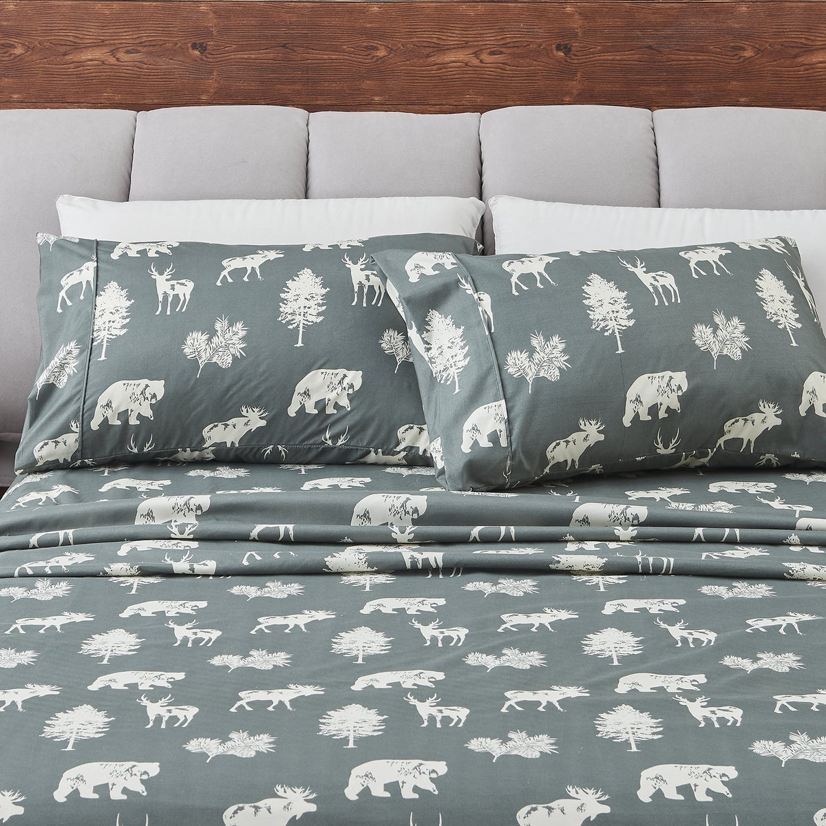 Lodge Print Microfiber Sheet Set – Mountain Ridge Collection – view 15