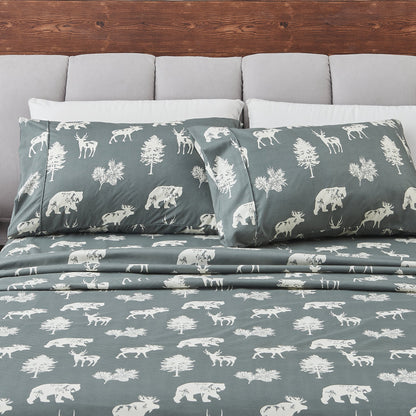 Lodge Print Microfiber Sheet Set – Mountain Ridge Collection – view 15