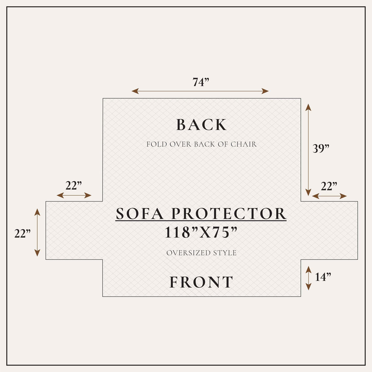 Medallion Stitch Furniture Protector – Elenor Collection Sofa Cover – view 141