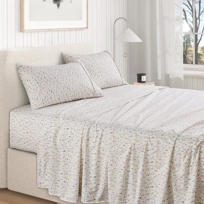 Watercolor Floral Microfiber Sheet Set – Delia Collection – view 43