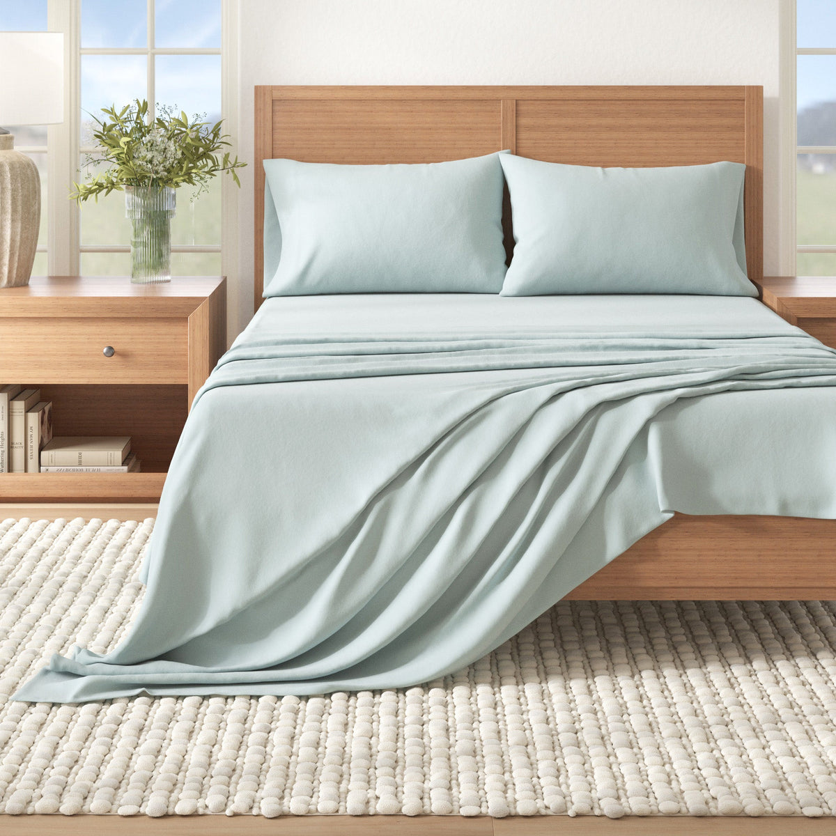 Solid Cotton Flannel Sheet Set – Nordic Collection – view 20