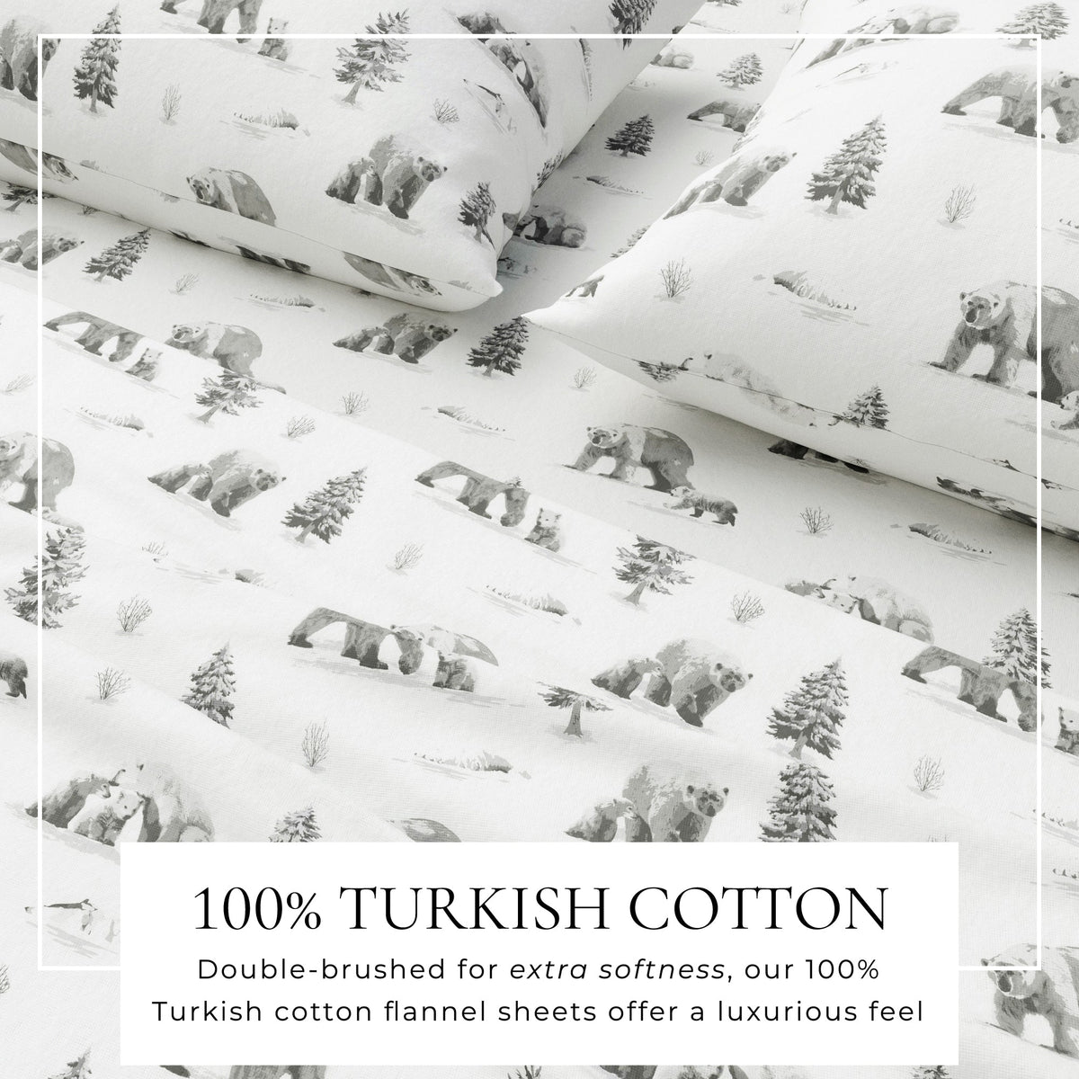 Turkish Cotton Flannel Sheet Set – Lakeview Collection – view 53