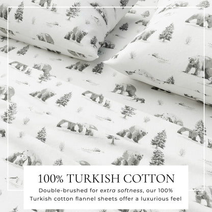 Turkish Cotton Flannel Sheet Set – Lakeview Collection – view 53