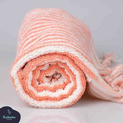 Striped Organic Turkish Cotton Hand Towel, Long 17 x 35 Inch – view 23
