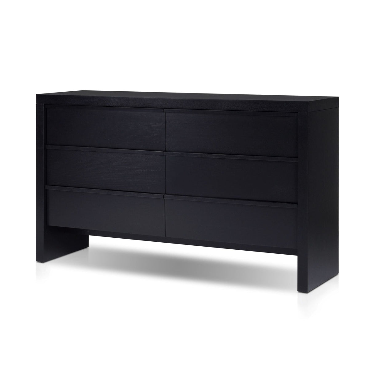 Flo 6-Drawer Mahogany and Oak Veneer Dresser, Black – view 5
