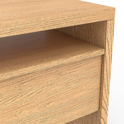Flo TV Console in Mahogany and Natural Oak Veneer with Soft-Close Drawers – view 7