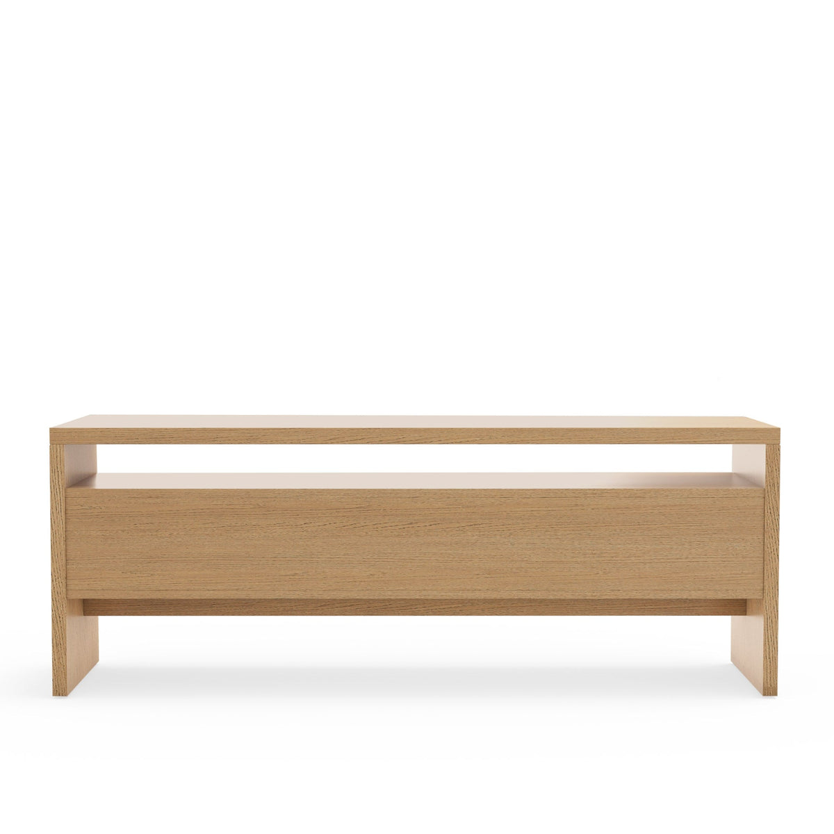Flo TV Console in Mahogany and Natural Oak Veneer with Soft-Close Drawers – view 4