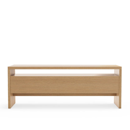 Flo TV Console in Mahogany and Natural Oak Veneer with Soft-Close Drawers – view 4