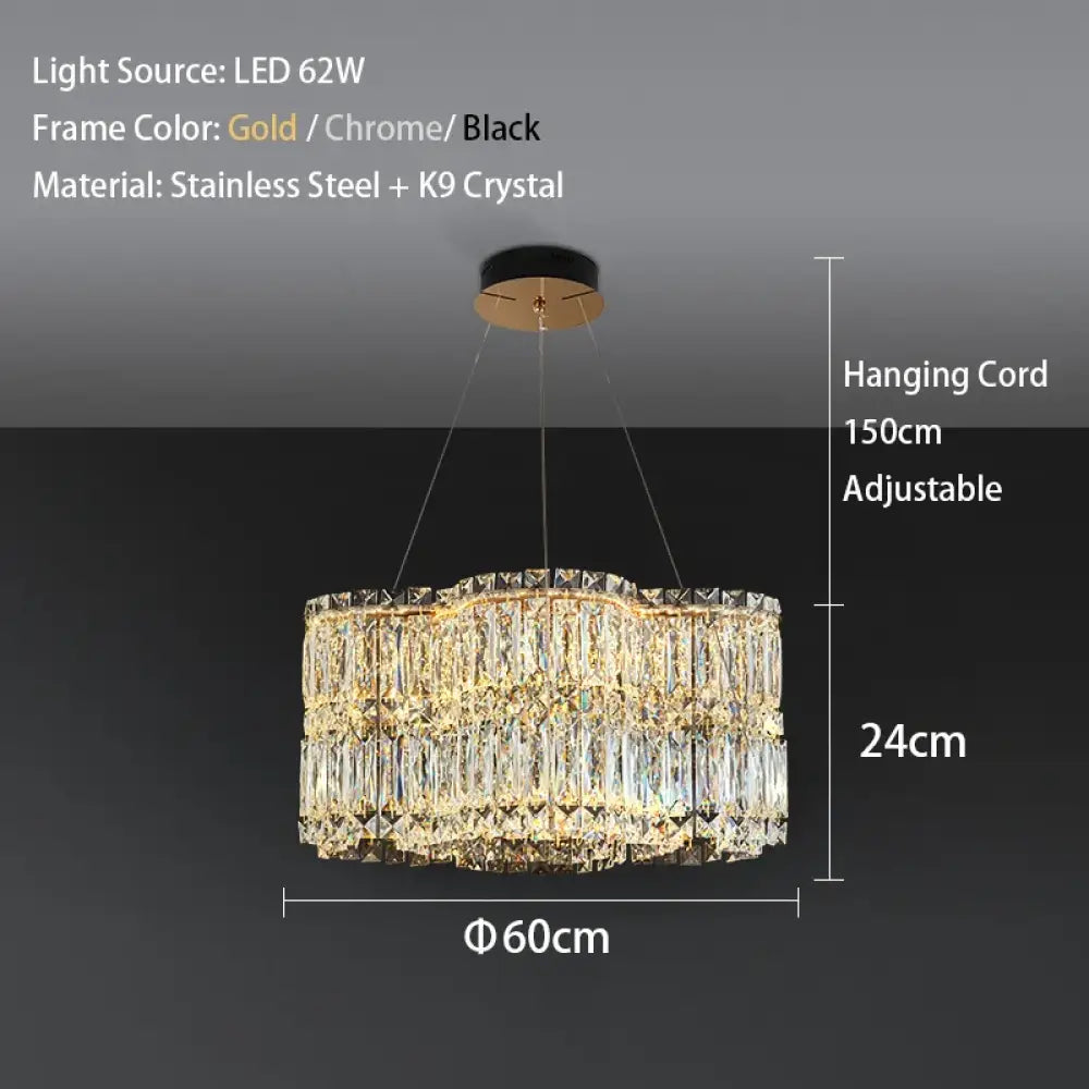 Flower Wave Crystal LED Chandelier with Matching Wall Lamps – view 10