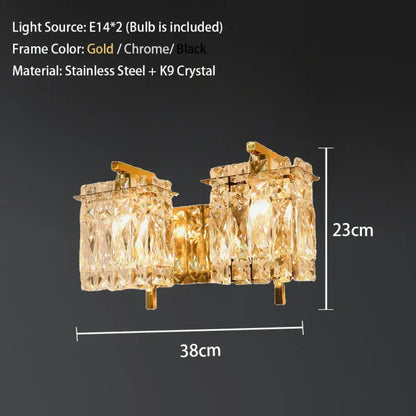 Flower Wave Crystal LED Chandelier with Matching Wall Lamps – view 8