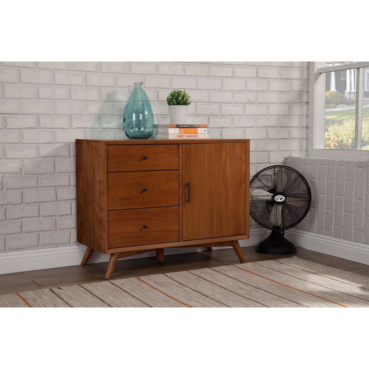 Flynn Solid Mahogany Tall Accent Cabinet, Chestnut – view 3