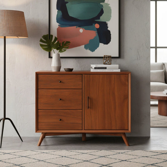 Solid Mahogany Flynn Accent Cabinet, Chestnut