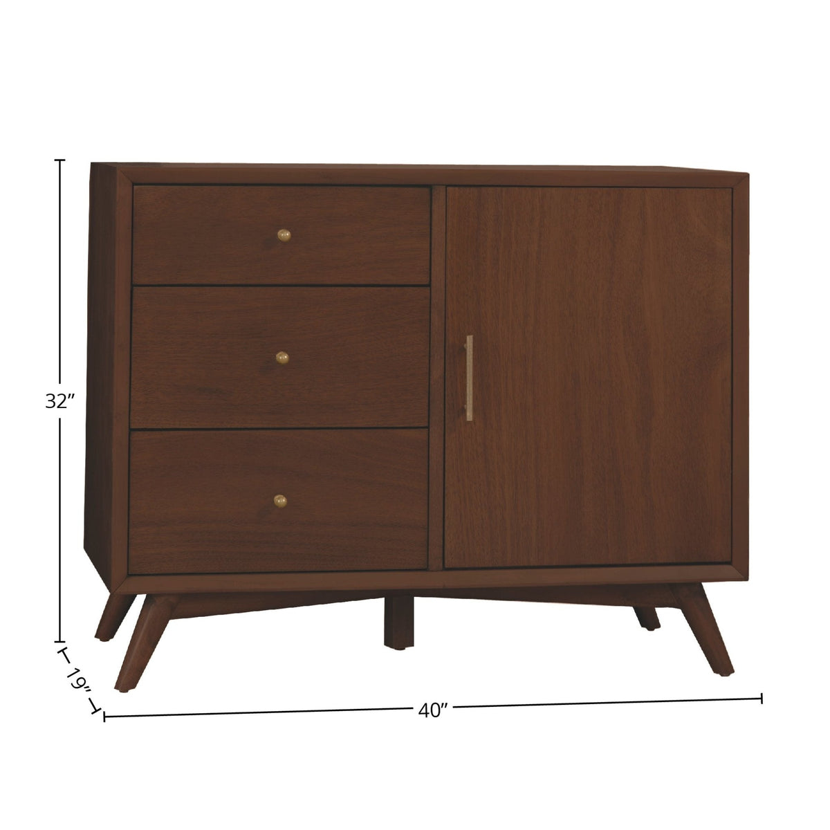 Flynn Tall Accent Cabinet with Adjustable Shelves, Walnut – view 8