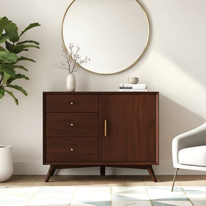 Walnut Flynn Accent Cabinet for Versatile Storage