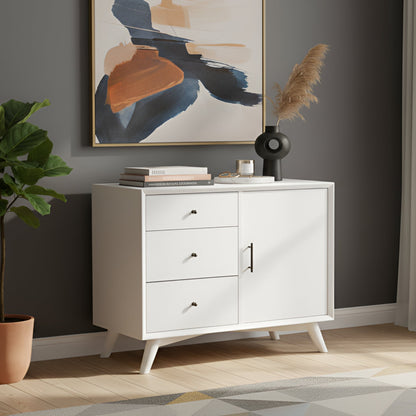 White Painted Flynn Accent Cabinet for Flexible Storage
