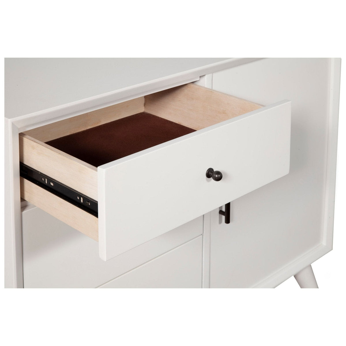 Flynn Tall Accent Cabinet with Adjustable Shelves, White – view 6