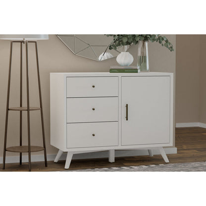 Flynn Tall Accent Cabinet with Adjustable Shelves, White – view 2