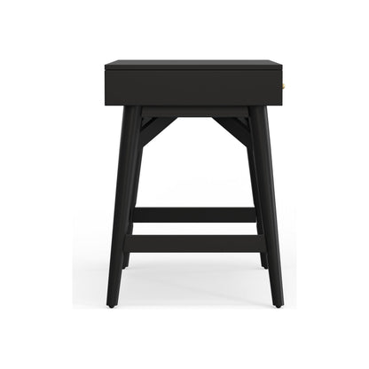 Flynn Mid-Century Bedroom Vanity with Center Drawer, Matte Black – view 5