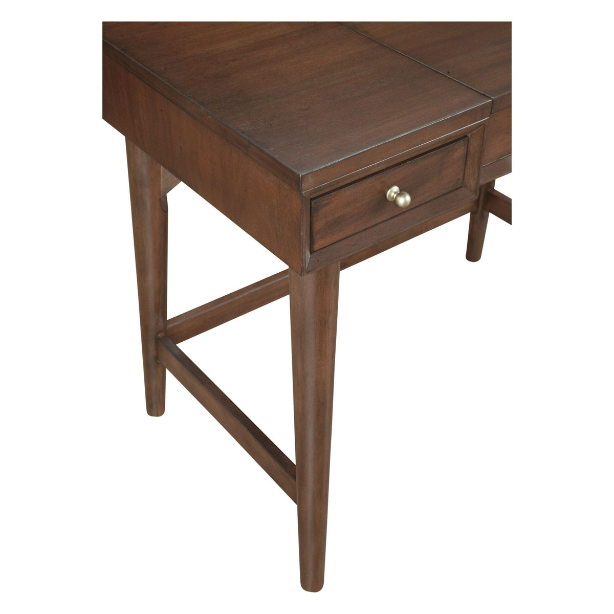 Flynn Mid-Century Bedroom Vanity with Center Drawer, Walnut Finish – view 11