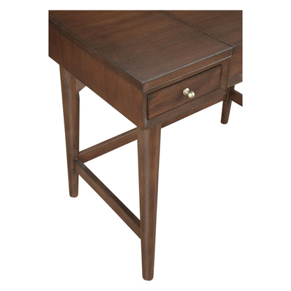 Flynn Mid-Century Bedroom Vanity with Center Drawer, Walnut Finish – view 11