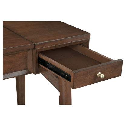 Flynn Mid-Century Bedroom Vanity with Center Drawer, Walnut Finish – view 10