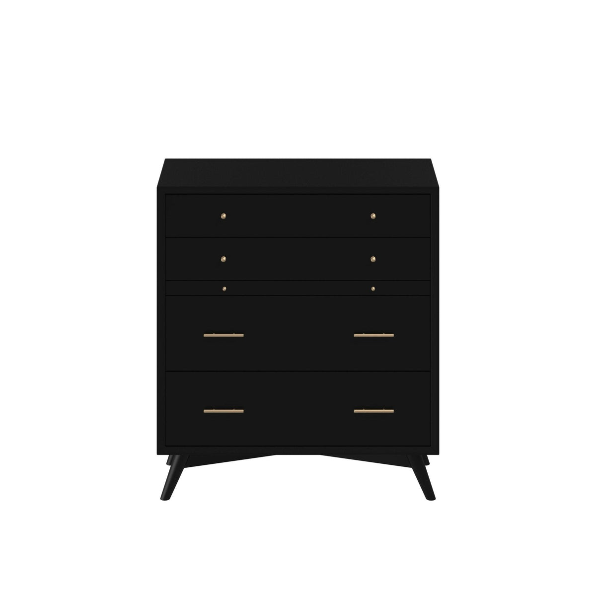 Flynn 4-Drawer Chest with Pull-Out Tray, Black – view 4