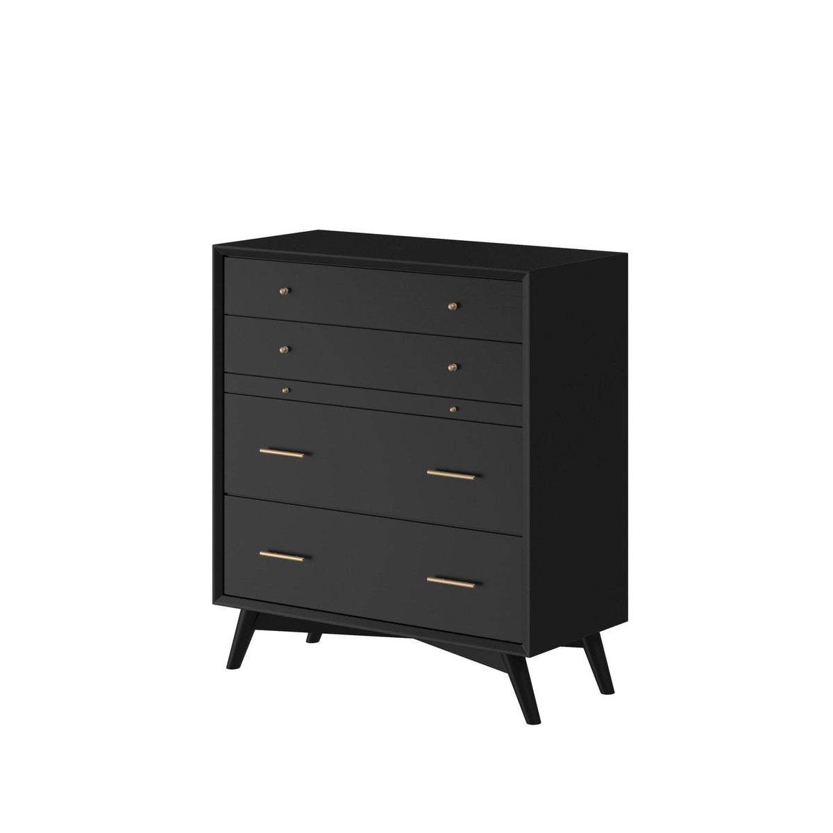 Flynn 4-Drawer Chest with Pull-Out Tray, Black – view 5