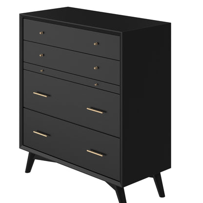 Flynn 4-Drawer Chest with Pull-Out Tray, Black – view 9
