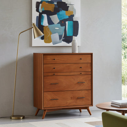 Solid Mahogany Flynn Chest, Chestnut | Mid-Century Master Suite