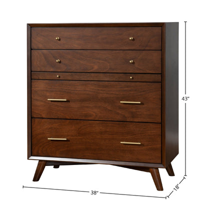 Flynn 4-Drawer Chest with Pull-Out Tray, Walnut – view 10