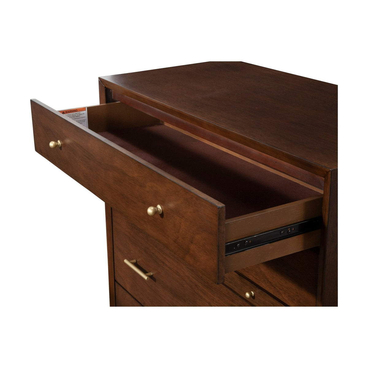 Flynn 4-Drawer Chest with Pull-Out Tray, Walnut – view 7