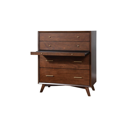 Flynn 4-Drawer Chest with Pull-Out Tray, Walnut – view 6
