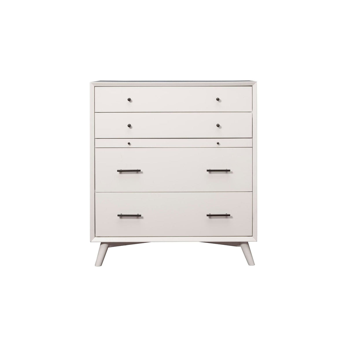Flynn 4-Drawer Chest with Pull-Out Tray, White – view 3
