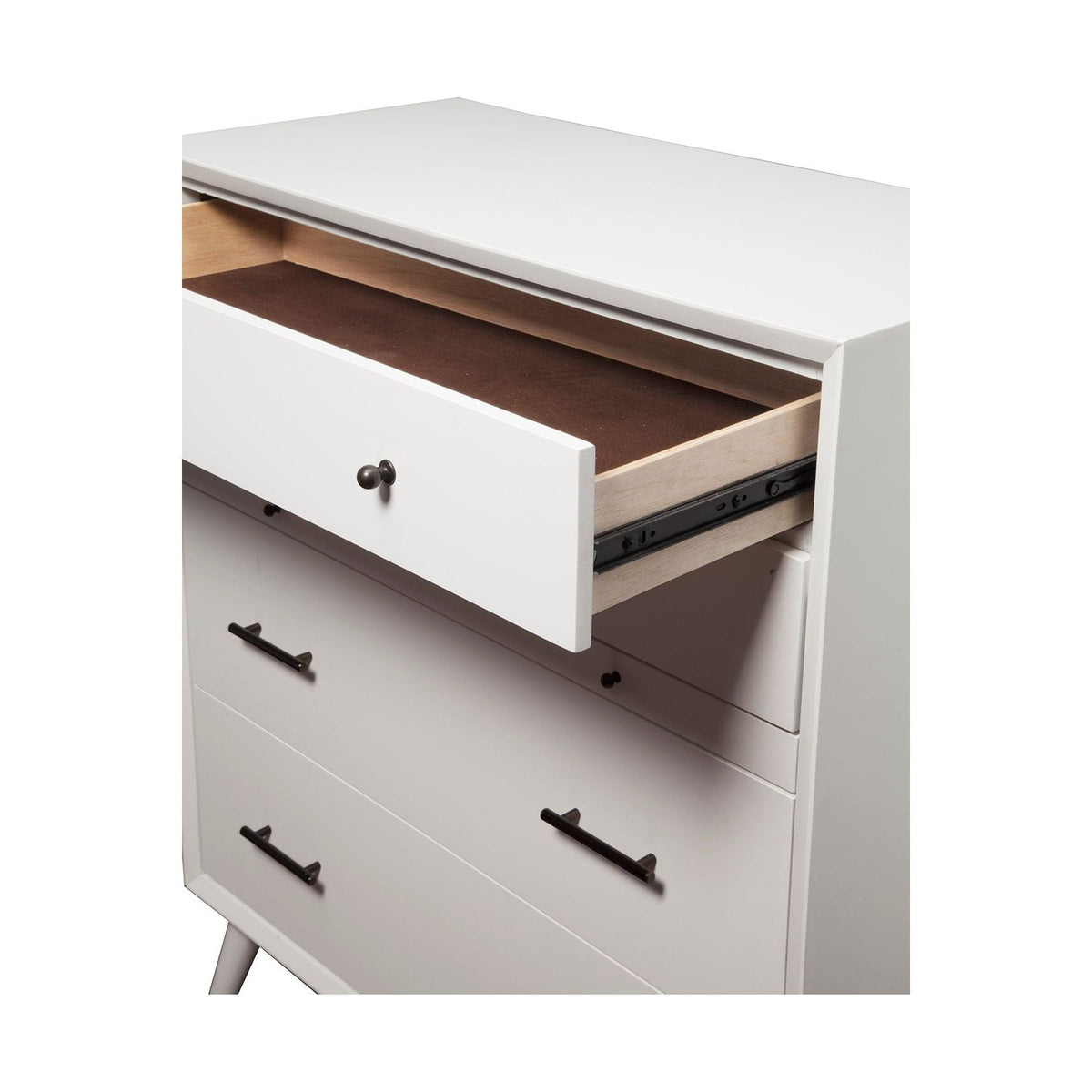 Flynn 4-Drawer Chest with Pull-Out Tray, White – view 5