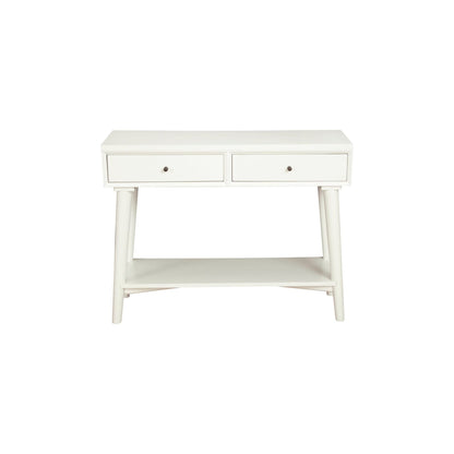 Flynn White Console Table with Two Felt-Lined Drawers – view 6