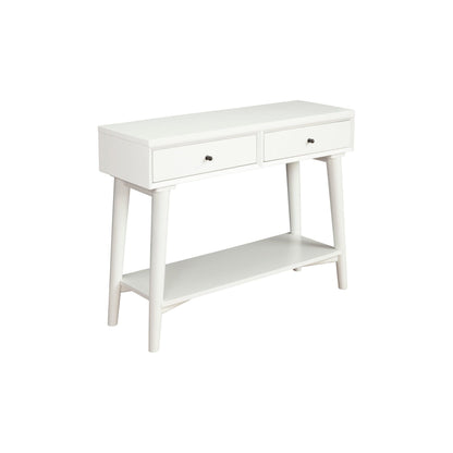 Flynn White Console Table with Two Felt-Lined Drawers – view 5